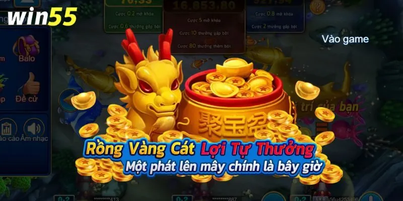 Bắn cá WIN55 áp dụng mức thưởng cao và giải Jackpot khủng
