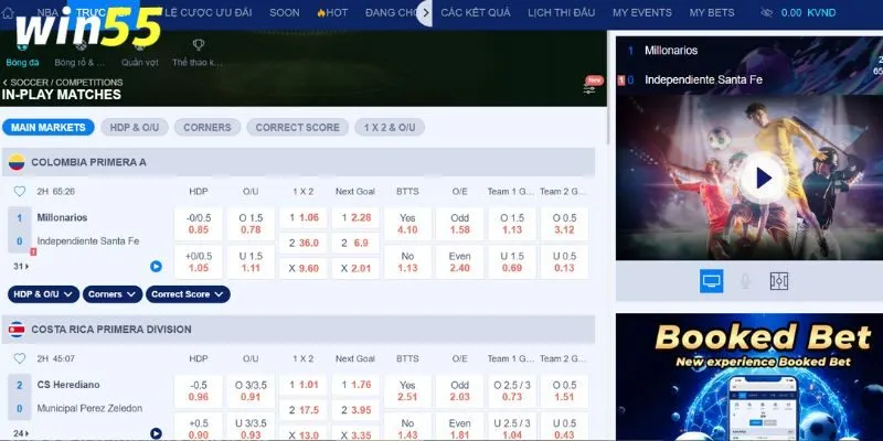 Gợi ý chọn trận đấu chất lượng tại Thể thao WIN55 mỗi ngày
