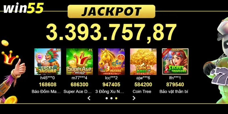 Nổ hũ WIN55 với tỷ lệ thắng lớn