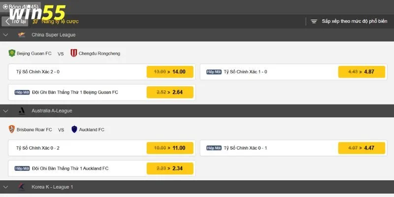 Lý do nên chọn WIN55 khi chơi kèo chấp 1/4 an toàn, tỷ lệ hấp dẫn, hỗ trợ 24/7